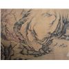 Image 12 : A RARE INK & COLOR FAMILLE VERTE PAINTING QING DYNASTY.