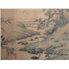 Image 8 : A RARE INK & COLOR FAMILLE VERTE PAINTING QING DYNASTY.
