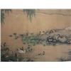 Image 9 : A RARE INK & COLOR FAMILLE VERTE PAINTING QING DYNASTY.