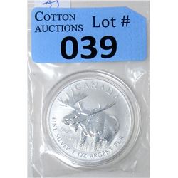 1 Oz. 2012 Canadian Moose .9999 Silver Coin