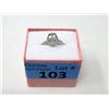 Image 2 : 1.7 CT Green Amethyst & Diamond Ring