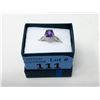 Image 2 : 1.75 CT Amethyst & Diamond Sterling Silver Ring