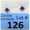 Image 1 : New Sterling Silver Amethyst Earrings