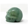Image 2 : Hand Carved Green Agate Gemstone Skull