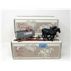 Image 1 : 3 First Gear Scale Model Draft Horses with Sled