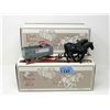 Image 1 : 3 First Gear Scale Model Draft Horses with Sled