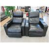 Image 1 : 2 Black Power Reclining Theater Chairs