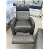 Image 1 : Grey Bonded Leather Recliner - Store Return