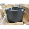 Image 1 : New 18" Black Ficonstone Corner Planter