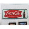 Image 1 : 1950s Vintage Embossed Coca-Cola Advertising Sign