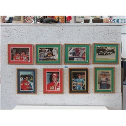 8 Wood Framed Formula One Photographs