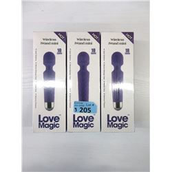 3 New Love Magic Vibrator/Massagers - Purple