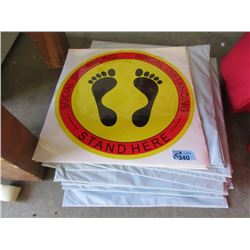 25 Packs of 15 Social Distancing Floor Markers