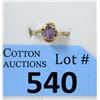 Image 1 : 10KT Yellow Gold Amethyst Ring - Size 6