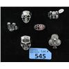Image 1 : 6 New Stainless Steel Biker Style Rings