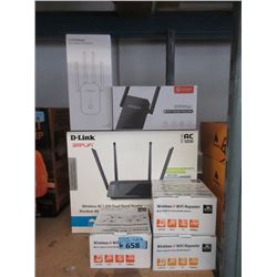6 Piece Lot of Routers, Wi-Fi Repeaters & More