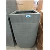 Image 1 : 32" Tall Grey Ceramic Patio Planter