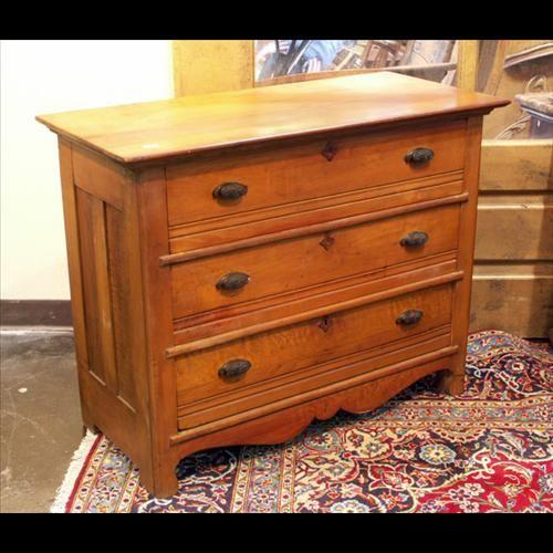 VINTAGE CHERRY EASTLAKE STYLE CHEST OF DRAWERS