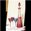 Image 1 : CUT CRYSTAL SHERRY GLASSES AND DECANTER