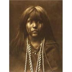PHOTOGRAVURE 15'' x 12''. Edward Sheriff Curtis (1868 - 1952), WA. Titled ''Mosa''. A restrike from 