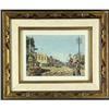 Image 1 : WATERCOLOR ON PAPER 10'' x 13'', a Hollywood movie set. Inscribed on the verso: ''Horse-car line ded