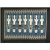 Image 1 : NAVAJO TEXTILE: Contemporary Navajo Yei motif wool weaving depicting human figures with cornstalks u