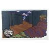 Image 1 : COLOR LITHOGRAPH 22'' x 36''.  Rudolph Carl Gorman  (1932 - 2005), NM, AZ. Depicting a seated Indian