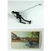 Image 1 : Two pieces of Black Americana to include a folk art piece of a wood, jointed marionette type puppet 
