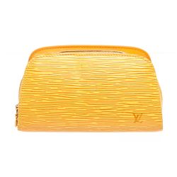 Louis Vuitton Yellow Epi Leather Dauphine PM Cosmetic Case