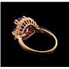 Image 3 : 14KT Rose Gold 2.95 ctw Tanzanite and Diamond Ring