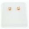 Image 2 : New 14K Rose Gold Princess Cut Solitaire Stud Earrings