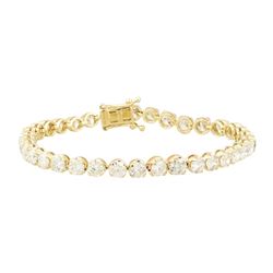 11.19 ctw Diamond Tennis Bracelet - 14KT Yellow Gold