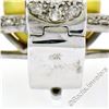 Image 8 : 14k White Gold Golden Pearl and 3.00 ctw Diamond Square Enhancer Slide Pendant