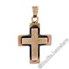 Image 1 : Victorian 8kt Rose Gold Reversible Brushed Finish Cross Pendant