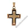 Image 3 : Victorian 8kt Rose Gold Reversible Brushed Finish Cross Pendant