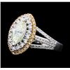 Image 1 : 1.45 ctw Diamond Ring - 18KT Rose And White Gold