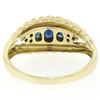 Image 4 : 14kt Yellow Gold 1.46 ctw Oval Sapphire and Diamond Twisted Wire Band Ring