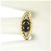 Image 7 : 14kt Yellow Gold 1.46 ctw Oval Sapphire and Diamond Twisted Wire Band Ring