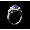 Image 4 : 14KT White Gold 1.94 ctw Tanzanite and Diamond Ring