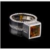 Image 1 : Crayola 3.50 ctw Citrine and White Sapphire Ring - .925 Silver