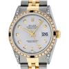 Image 1 : Rolex Mens 2 Tone Lugs Silver Diamond & Sapphire 36MM Datejust