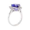 Image 4 : 5.92 ctw Tanzanite and Diamond Ring - Platinum