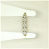 Image 4 : 14k Yellow & White Gold .28 ctw 5 Round Brilliant Cut Prong Set Diamond Band Rin