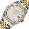 Image 2 : Rolex Mens 2 Tone White Diamond 36MM Datejust Wristwatch