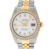 Image 3 : Rolex Mens 2 Tone White Diamond 36MM Datejust Wristwatch