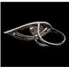 Image 3 : 14KT White Gold 0.98 ctw Diamond Ring