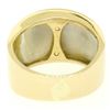 Image 5 : Wide 14K Yellow Gold 1.44 ctw FINE Cabochon Ruby Sapphire & Mother of Pearl Ring