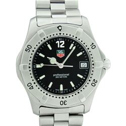 Tag Heuer Unisex Stainless Steel Black Dial 37mm Professional Series Wristwatch