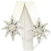 Image 3 : 18kt White Gold 3.35 ctw Diamond Star Burst Cluster Earrings