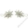 Image 6 : 18kt White Gold 3.35 ctw Diamond Star Burst Cluster Earrings